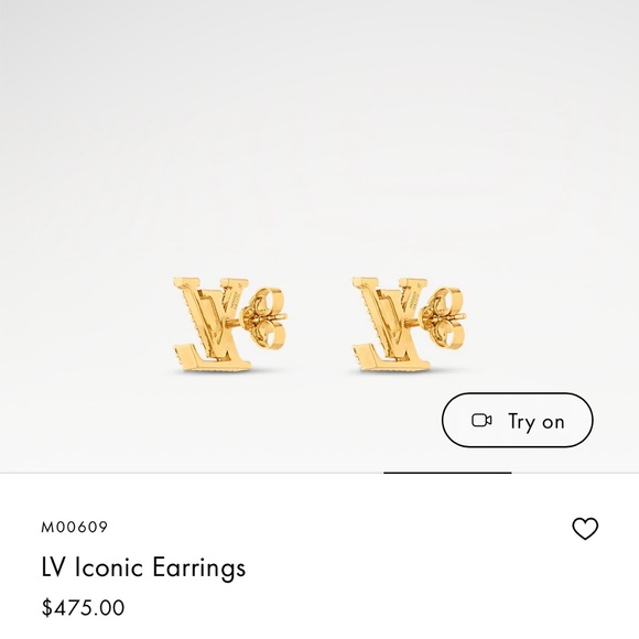 LOUIS VUITTON ICONIC STRASS EARRINGS - Picture 2 of 8